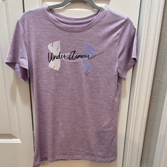 Under Armour Tops - Under Armour Lavender Tee with Logo